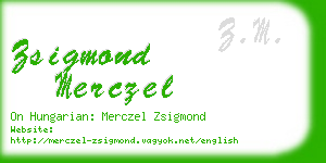 zsigmond merczel business card